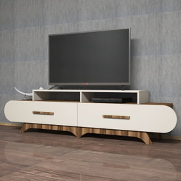 Hanah Home Soporte para TV Flora - Nogal, Crema